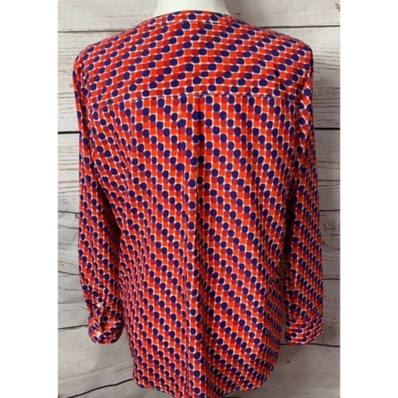NWOT Talbots Polka-Dot Print Button Down Top - Picture 4 of 5
